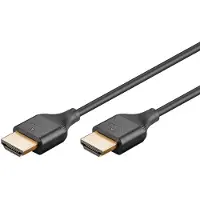 Pro HDMI kabel | Slimline | HDMI2.1 (8K 60Hz + HDR) | CCS | zwart | 0,50 meter