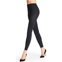 Falke Pure Matt eenkleurig materiaal ondoorzichtig 100 DEN legging dames blauw - maat XL