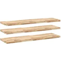 vidaXL Wandschappen 3 st zwevend 160x40x4 cm onbehandeld acaciahout