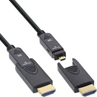 InLine HDMI AOC-kabel, Ultra High Speed HDMI, 8K4K, afneembare stekker, 25 m