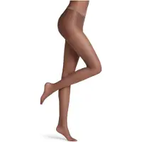 Falke Invisible Deluxe eenkleurig materiaal transparant 8 DEN panty dames bruin - maat M