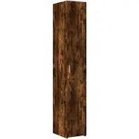 vidaXL Opbergkast smal 30x42,5x225 cm bewerkt hout gerookt eikenkleur