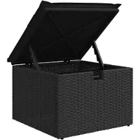 vidaXL 8-delige tuinmeubelset met kussens, zwart, polyrotan