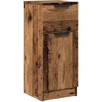 vidaXL Dressoir, uitstraling oud hout, 30x30x70 cm, houtvezel
