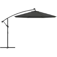 vidaXL Vervangingsdoek voor tuinparasol 350 cm antracietkleurig