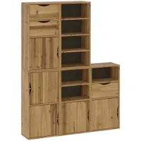 vidaXL Bijzetkasten 5 st "ODDA" 40x24x79 cm massief grenenhout