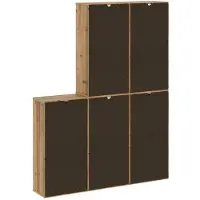 vidaXL Bijzetkasten 5 st "ODDA" 40x24x79 cm massief grenenhout