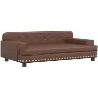 vidaXL Hondenmand 90x53x30 cm kunstleer bruin