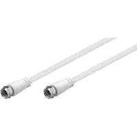 Pro SAT-antennekabel (Class A+, naar 95 dB), 3x afgeschermd, F-stekker naar F-stekker (volledig afgeschermd), 5 m