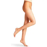 Falke Invisible Deluxe eenkleurig materiaal transparant 8 DEN panty dames bruin - maat M-L