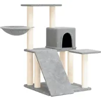 vidaXL Kattenmeubel met sisal krabpalen 82 cm lichtgrijs