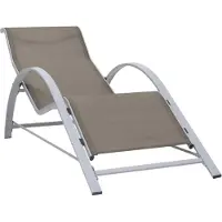 vidaXL Zonnebed, textiel en aluminium, taupekleurig