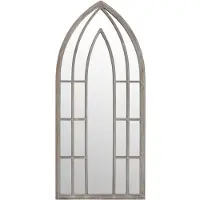 vidaXL Tuinspiegel 70x30 cm ijzer zandkleurig