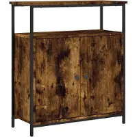 vidaXL Dressoir 70x30x80 cm bewerkt hout gerookt eikenkleurig