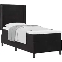 vidaXL Boxspring bed met hoofdeinde Zwart 80 x 200 cm Fluweel