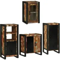 vidaXL Badkamermeubel Set 4 st Multikleur 55 x 35 x 60 cm