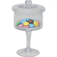 Mega Collections Bonbonniere met deksel - Motion - glas - 18 x 31 cm - snoeppot