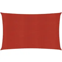 vidaXL Zonnezeil 160 g/m² 6x8 m HDPE rood