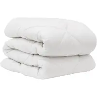 vidaXL Dekbed met kussen 2 st Wit Microvezel