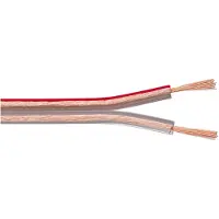 Pro Luidspreker kabel (CU koper) - 2x 1,50mm² / transparant - 10 meter