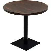 vidaXL Bistrotafel rond 80x75 cm MDF en staal donker essenkleur