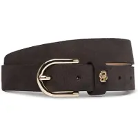 BOSS Suède riem met goudkleurig Double B-monogram