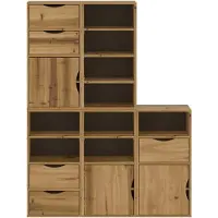 vidaXL Bijzetkastjes, 5 stuks, ODDA, 40x24x79 cm, massief grenenhout
