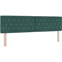 vidaXL - Hoofdbord - Donkergroen - 180 - cm - Fluweel