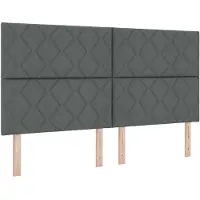 vidaXL LED Boxspringbed met Matras Donkergrijs 180 x 200 cm Stof