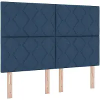 vidaXL Boxspringbed met matras met hoofdeinde Blauw 160 x 200 cm Stof