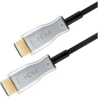 Goobay 65567 HDMI kabel 20 m HDMI Type A (Standaard) Zwart, Zilver