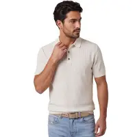 Gentiluomo Heren Polo's & T-shirts Polo 3 Buttons Ss - Gebroken Wit - Maat M