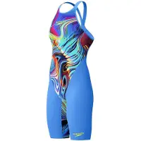 Speedo Fastskin Lzr Pure Valor 2.0 Open Back Competition Swimsuit Blauw UK 22 Vrouw