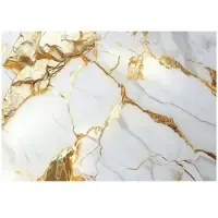 WALLARENA - Fotobehang - 400x280 cm - marmer goud met glamour voor slaapkamer en salon
