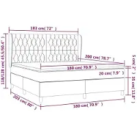 vidaXL Boxspringbed met matras, blauw, 180x200 cm, gestoffeerd