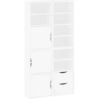vidaXL Bijzetkastjes, 4 stuks, ODDA, wit, 40x24x79 cm, massief grenenhout
