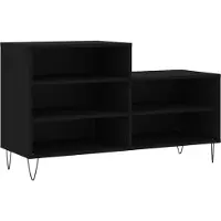 vidaXL Schoenenkast 102x36x60 cm bewerkt hout zwart