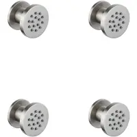 FortiFura Calvi zijdouche - 5cm - rond - 4 stuks - PVD - geborsteld RVS