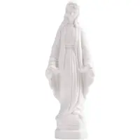 Heinen Delfts Blauw Decoratiebeeld Madonna - Wit - Keramiek