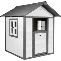 Axi Beach Lodge Speelhuis van FSC hout | Speelhuisje voor de tuin / buiten in grijs & wit | Tuinhuisje voor kinderen