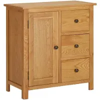 vidaXL Kast 70x35x75 cm massief eikenhout