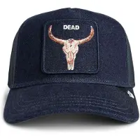 GOORIN BROS. Pet 'Gorra goorin bros vaquera mojada calavera denim dead trucker cap' donkerblauw