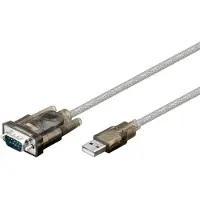 Goobay Serieel Adapterkabel [1x USB-A-stekker - 1x D-sub stekker 9-polig] 95435 USBA auf D Sub RS232 Stecker 9 pol USB seriell RS232 Konverter 1,5m 1.5