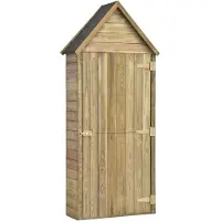 vidaXL Abri à outils de jardin et porte 69,5x32x178cm Pinède imprégnée46358