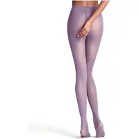 Falke Matt Deluxe eenkleurig materiaal transparant 30 DEN panty dames paars - maat M-L