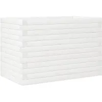 vidaXL Plantenbak 70x40x46 cm massief grenenhout wit