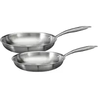 Cookinglife Koekenpannenset Superior Triply RVS 2-Delig ø 24 & 28 cm - geschikt voor alle warmtebronnen - zonder anti-aanbaklaag