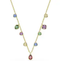 Swarovski Ketting 'IMBER' blauw / geel / goud / lila