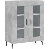 vidaXL Hoge kast 69,5x34x180 cm bewerkt hout betongrijs