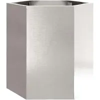 vidaXL Plantenbakken 2 st zeshoek 46x40x45 cm roestvrijstaal